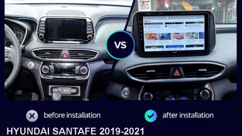 Màn hình DVD Android liền camera 360 Hyundai Santafe 2019 - 2020 | Gotech GT360